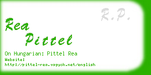 rea pittel business card